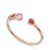 Petite Modern Open Bezel Vihvarita Ring
