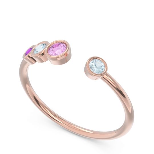 Petite Modern Open Bezel Vihvarita Ring