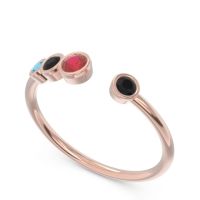 Petite Modern Open Bezel Vihvarita Ring