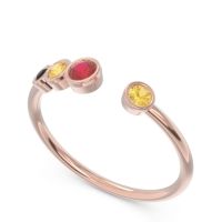 Petite Modern Open Bezel Vihvarita Ring