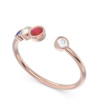 Petite Modern Open Bezel Vihvarita Ring