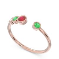 Petite Modern Open Bezel Vihvarita Ring