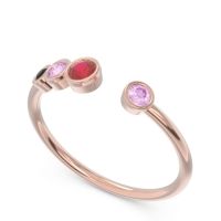 Petite Modern Open Bezel Vihvarita Ring