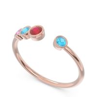 Petite Modern Open Bezel Vihvarita Ring