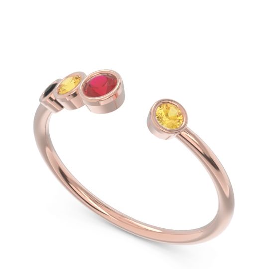 Petite Modern Open Bezel Vihvarita Ring
