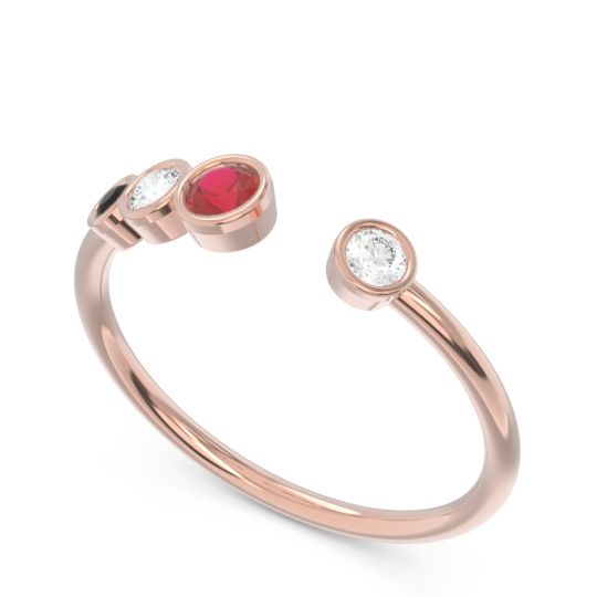 Petite Modern Open Bezel Vihvarita Ring