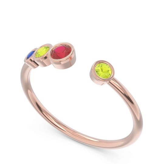 Petite Modern Open Bezel Vihvarita Ring