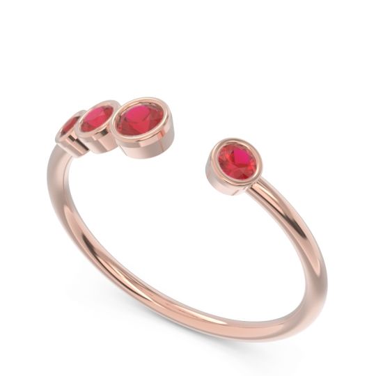 Petite Modern Open Bezel Vihvarita Ring