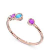 Petite Modern Open Bezel Vihvarita Ring