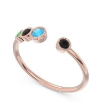 Petite Modern Open Bezel Vihvarita Ring