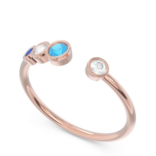 Petite Modern Open Bezel Vihvarita Ring