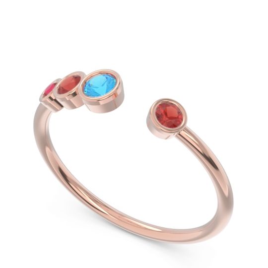 Petite Modern Open Bezel Vihvarita Ring