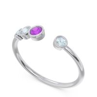 Petite Modern Open Bezel Vihvarita Ring