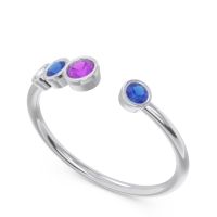 Petite Modern Open Bezel Vihvarita Ring