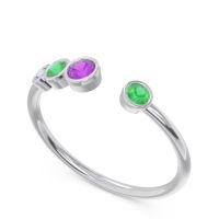 Petite Modern Open Bezel Vihvarita Ring