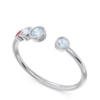 Petite Modern Open Bezel Vihvarita Ring