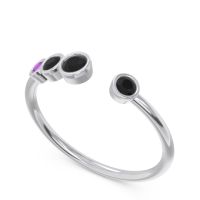 Petite Modern Open Bezel Vihvarita Ring
