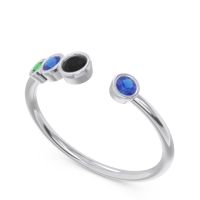 Petite Modern Open Bezel Vihvarita Ring