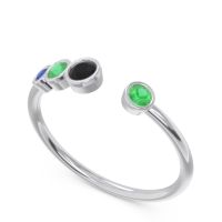 Petite Modern Open Bezel Vihvarita Ring