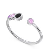 Petite Modern Open Bezel Vihvarita Ring