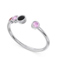 Petite Modern Open Bezel Vihvarita Ring