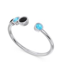 Petite Modern Open Bezel Vihvarita Ring