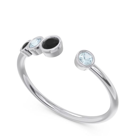 Petite Modern Open Bezel Vihvarita Ring