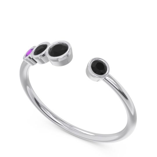 Petite Modern Open Bezel Vihvarita Ring