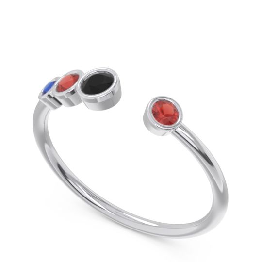 Petite Modern Open Bezel Vihvarita Ring