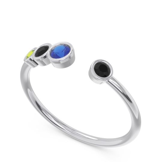 Petite Modern Open Bezel Vihvarita Ring