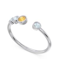 Petite Modern Open Bezel Vihvarita Ring