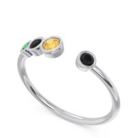 Petite Modern Open Bezel Vihvarita Ring