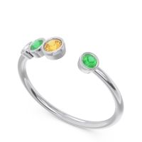 Petite Modern Open Bezel Vihvarita Ring