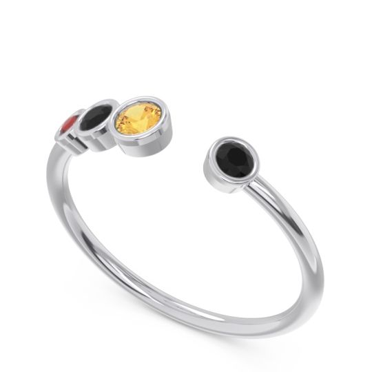 Petite Modern Open Bezel Vihvarita Ring