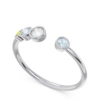 Petite Modern Open Bezel Vihvarita Ring