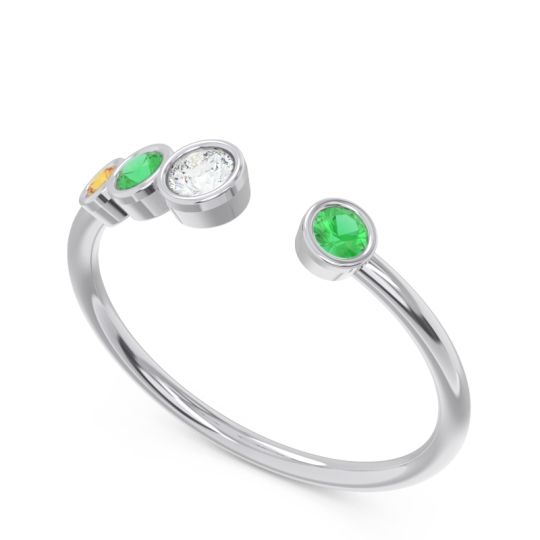 Petite Modern Open Bezel Vihvarita Ring