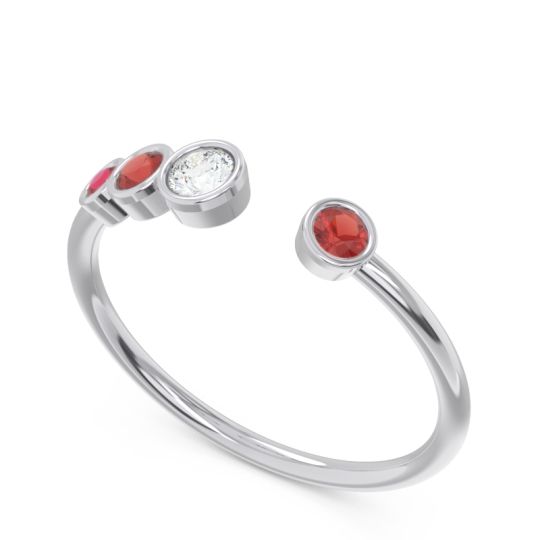 Petite Modern Open Bezel Vihvarita Ring