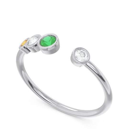 Petite Modern Open Bezel Vihvarita Ring