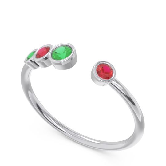 Petite Modern Open Bezel Vihvarita Ring