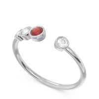 Petite Modern Open Bezel Vihvarita Ring