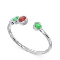 Petite Modern Open Bezel Vihvarita Ring