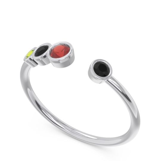 Petite Modern Open Bezel Vihvarita Ring