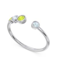 Petite Modern Open Bezel Vihvarita Ring