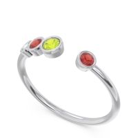 Petite Modern Open Bezel Vihvarita Ring