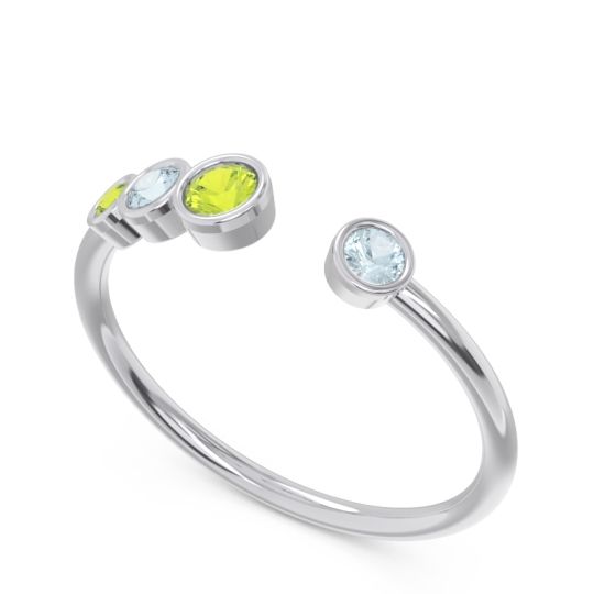 Petite Modern Open Bezel Vihvarita Ring