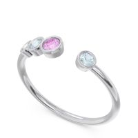 Petite Modern Open Bezel Vihvarita Ring