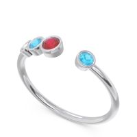 Petite Modern Open Bezel Vihvarita Ring