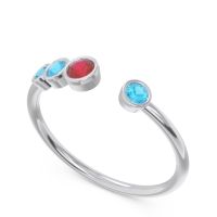 Petite Modern Open Bezel Vihvarita Ring