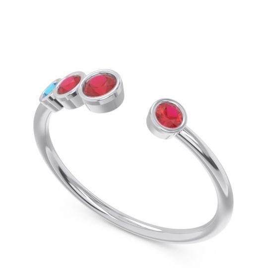 Petite Modern Open Bezel Vihvarita Ring