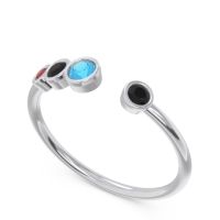 Petite Modern Open Bezel Vihvarita Ring